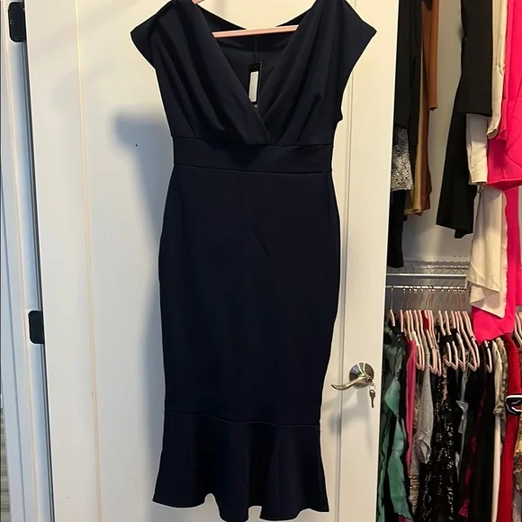 boohoo midi black dress Boohoo US Plus Size Occasion Black Floral Lace Contrast Midi Dress Size 18